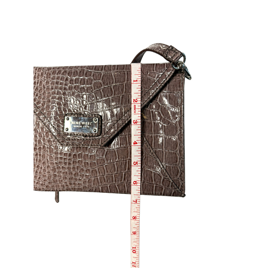 Nine West Faux Croc Envelope Crossbody Bag
