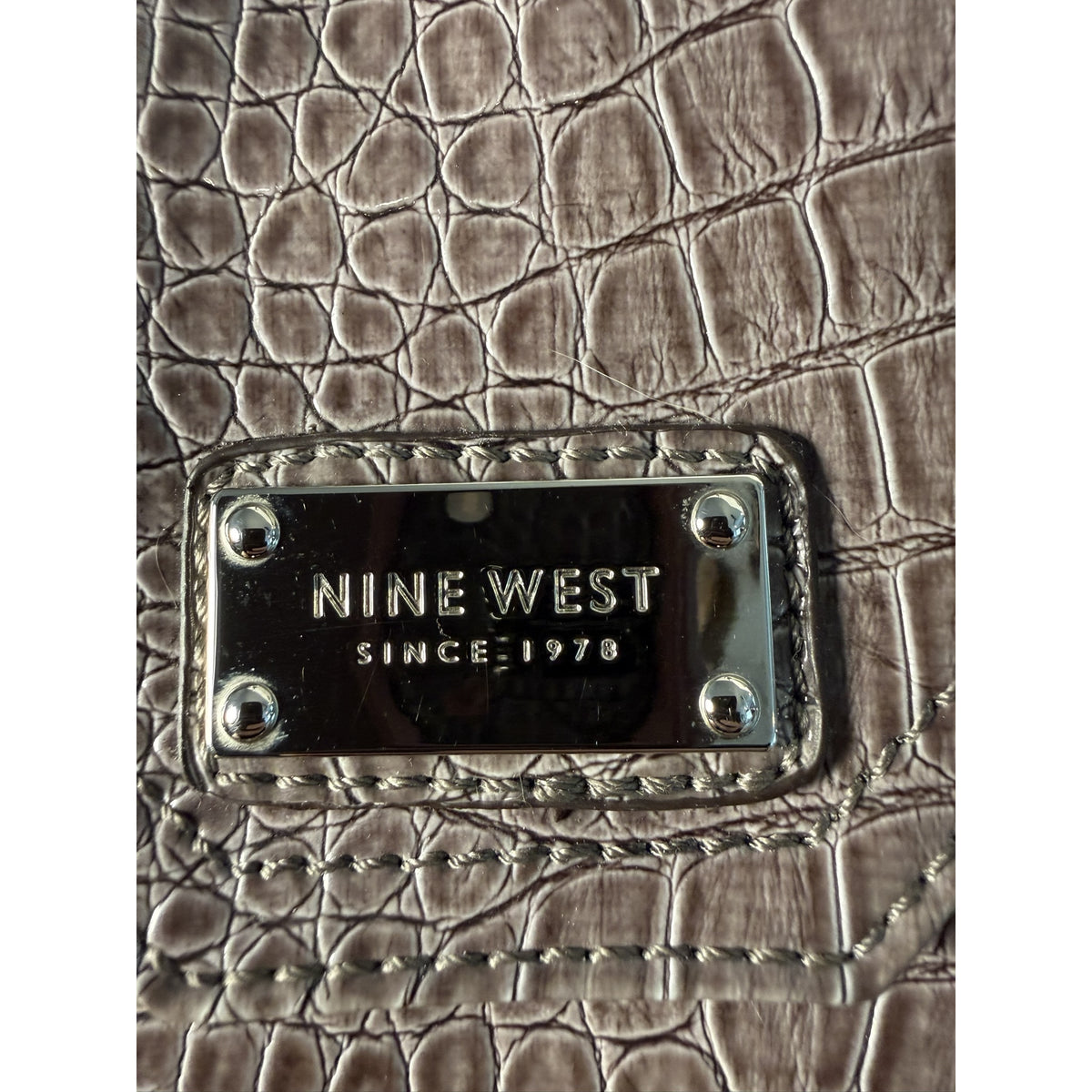 Nine West Faux Croc Envelope Crossbody Bag
