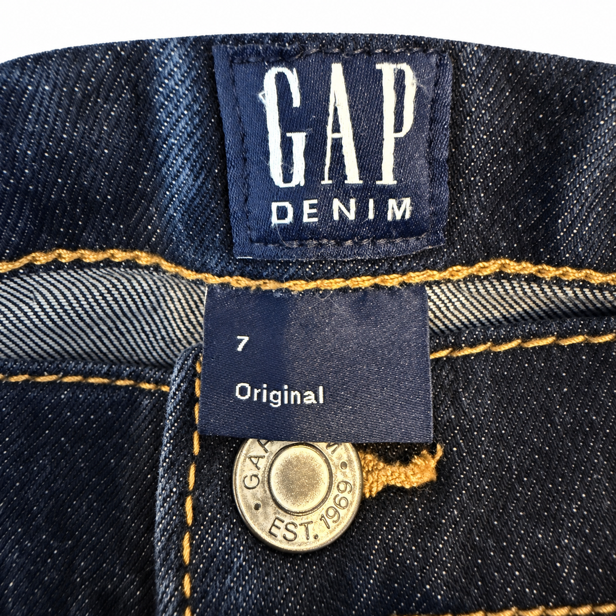 GAP Denim Girls’ Size 7 Dark Wash Original Straight Jeans