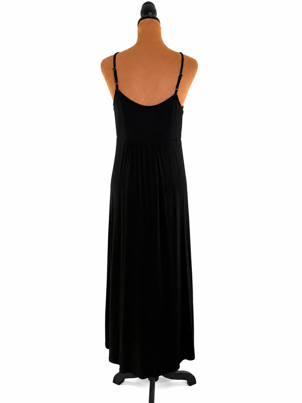 Calvin Klein Black Empire Waist Stretch Knit Maxi Dress – Women's Size 6