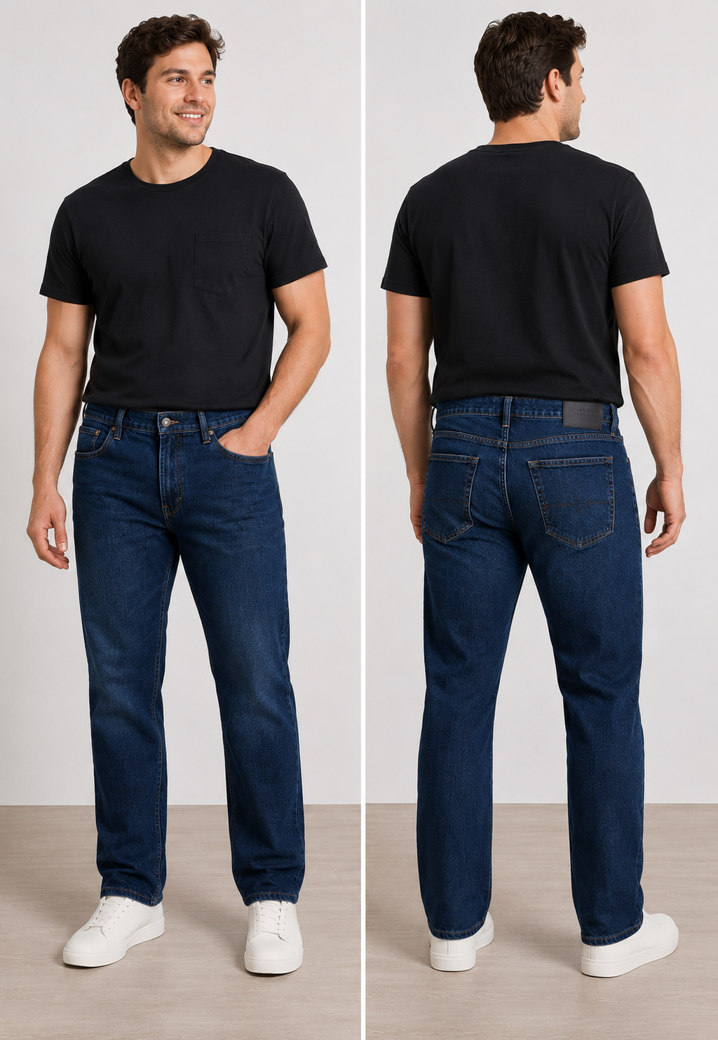 Lucky Brand 223 Straight Men's Jeans – Dark Wash Stretch Denim (34x32)