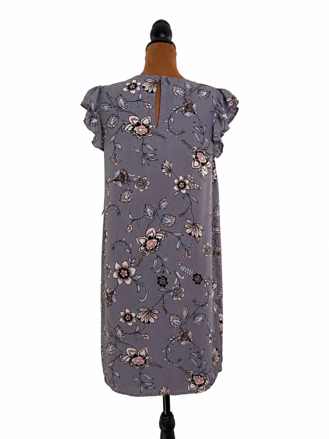 LOFT Purple Floral Shift Dress – Women's XS
