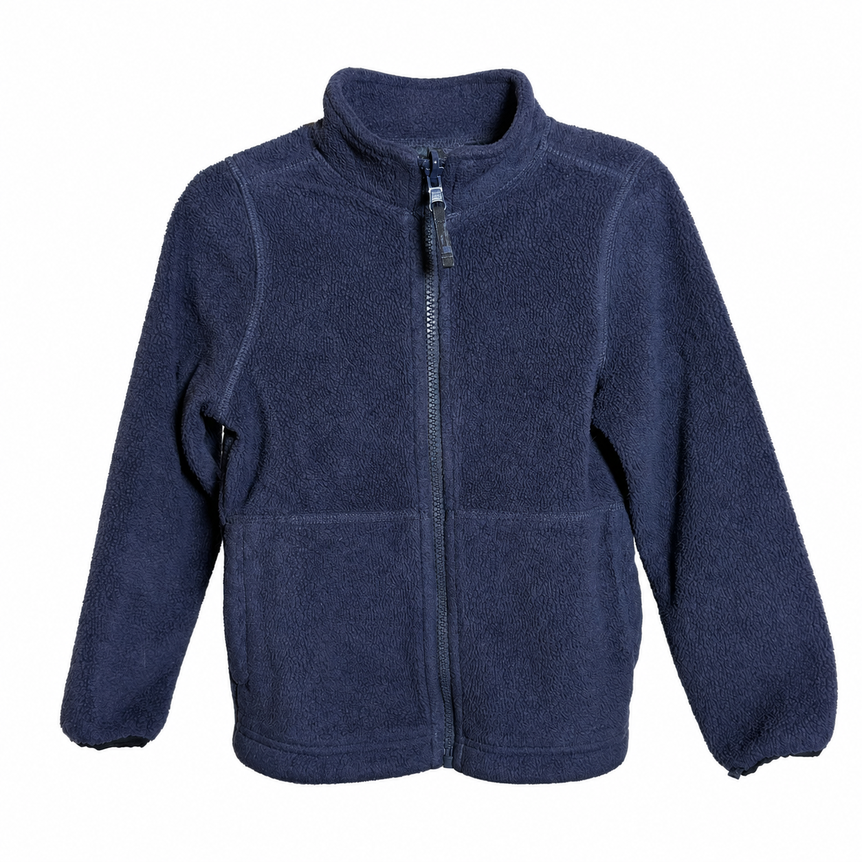 The Children's Place Kids Full Zip Fleece Jacket – Navy – Size 4 (XS)