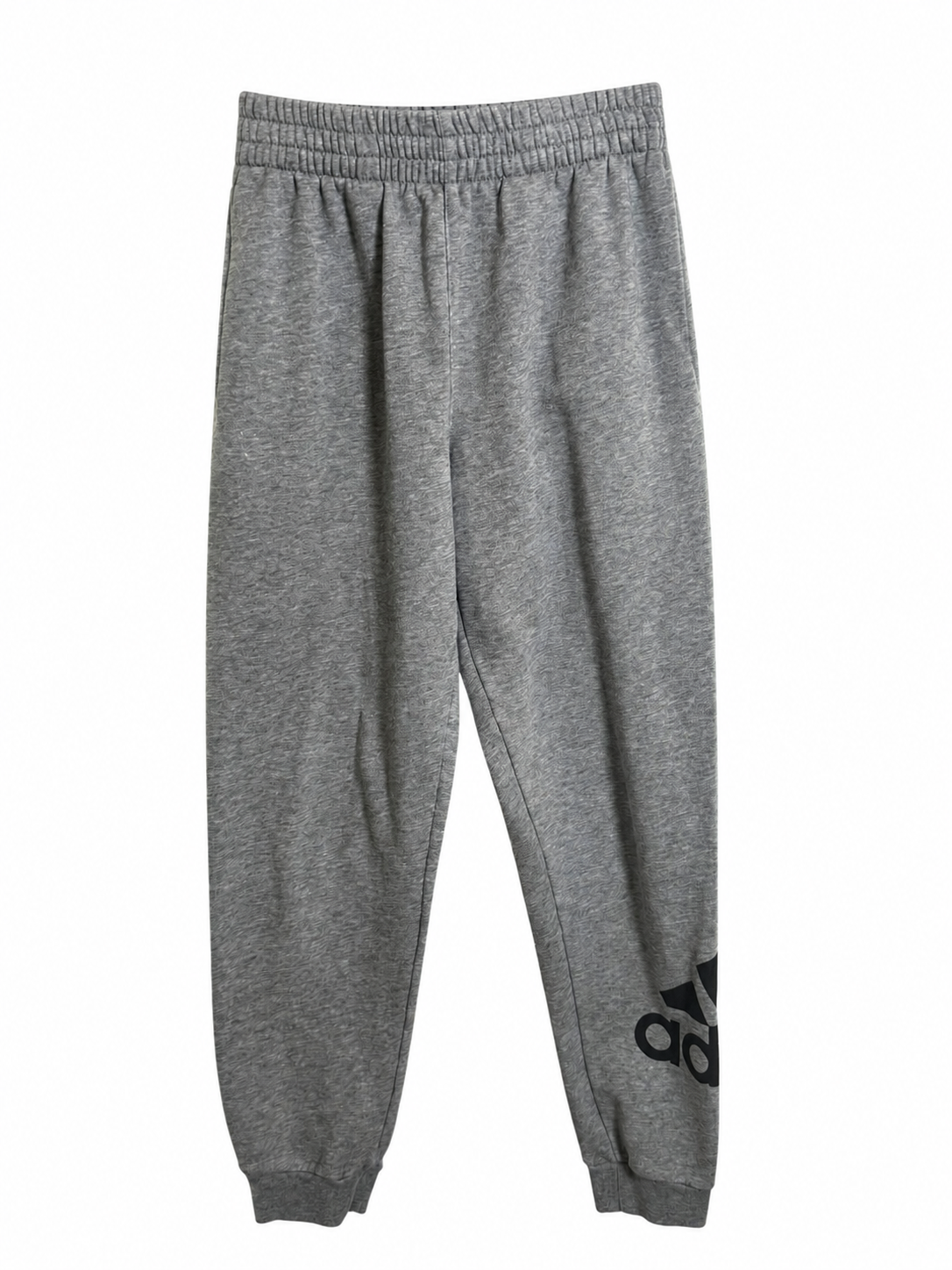 Adidas Boys Essential Big Logo Fleece Joggers – Gray | Size M 10/12