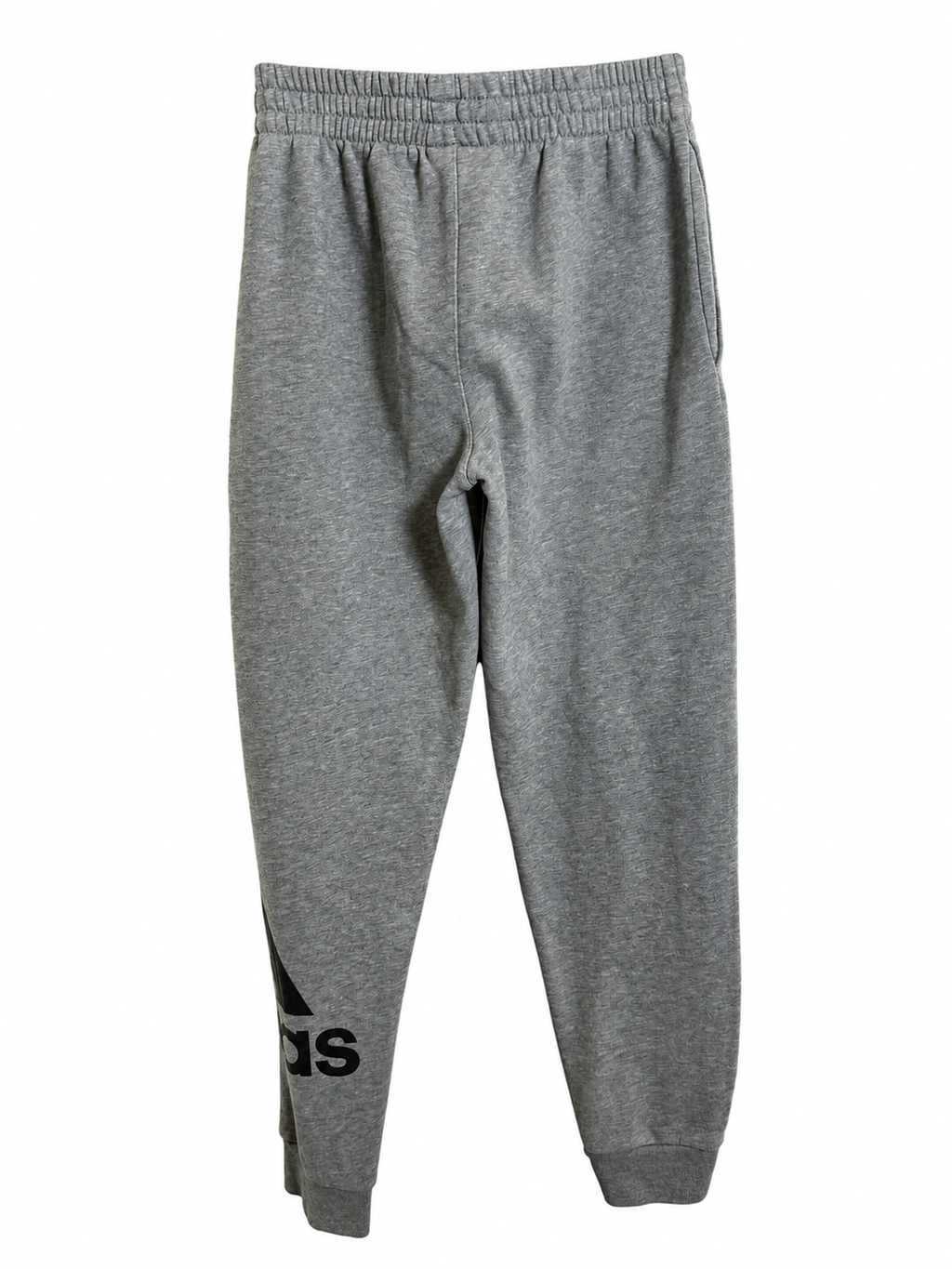 Adidas Boys Essential Big Logo Fleece Joggers – Gray | Size M 10/12