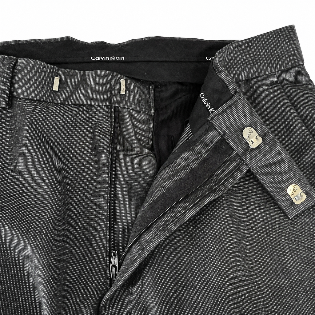 Calvin Klein Boys’ Charcoal Gray Dress Pants