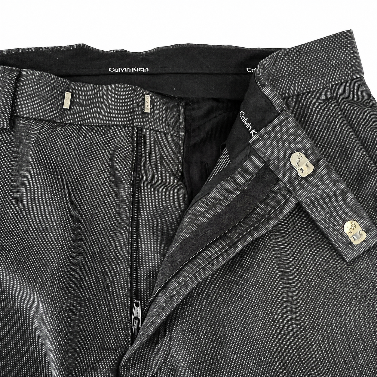 Calvin Klein Boys’ Charcoal Gray Dress Pants