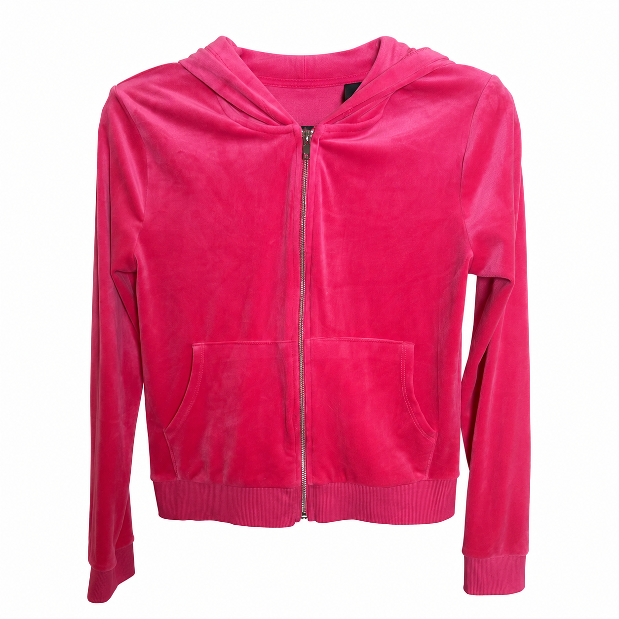 ART CLASS GIRLS’ HOT PINK VELOUR ZIP HOODIE – XXL 16/18