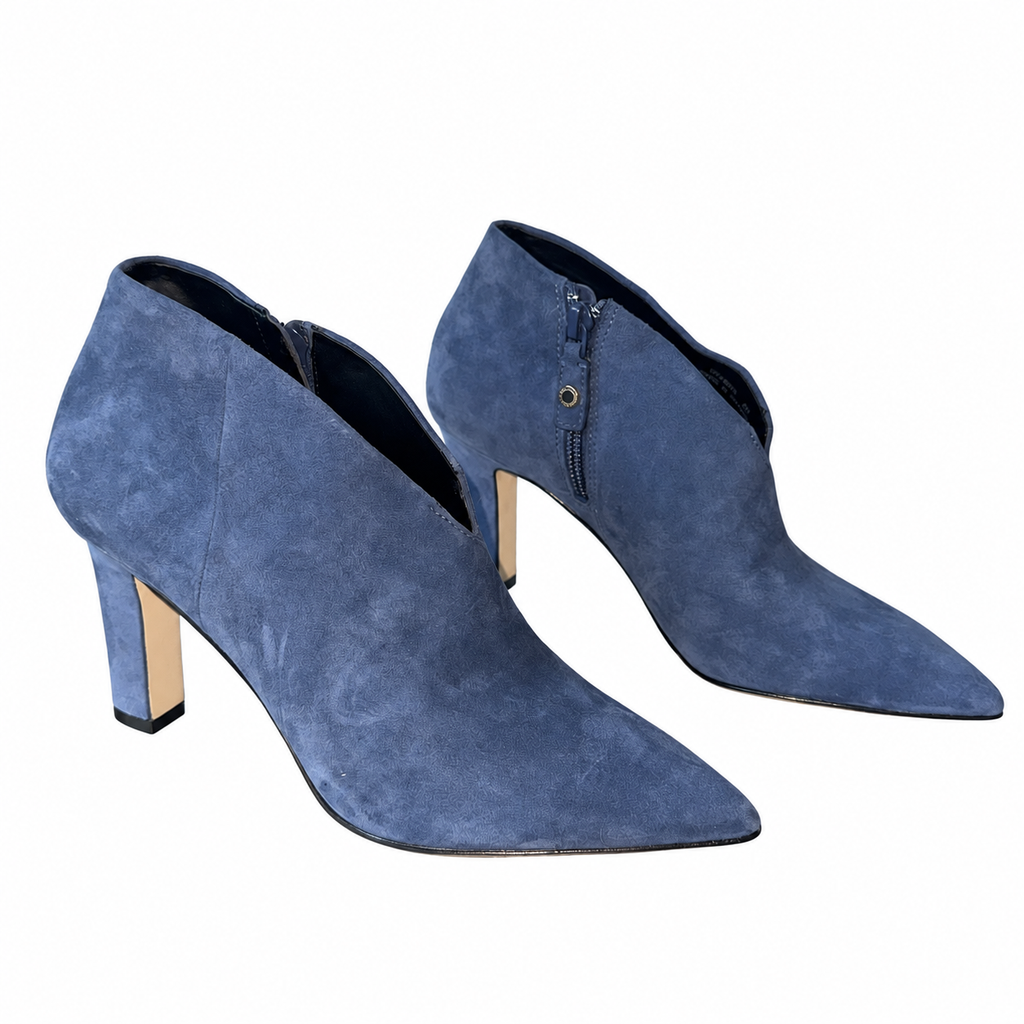 Cole Haan Viana 75 Blue Suede Pointed-Toe Shooties – Women’s 6B