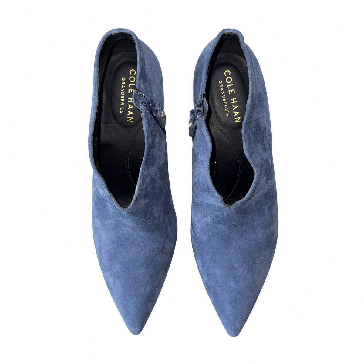 Cole Haan Viana 75 Blue Suede Pointed-Toe Shooties – Women’s 6B