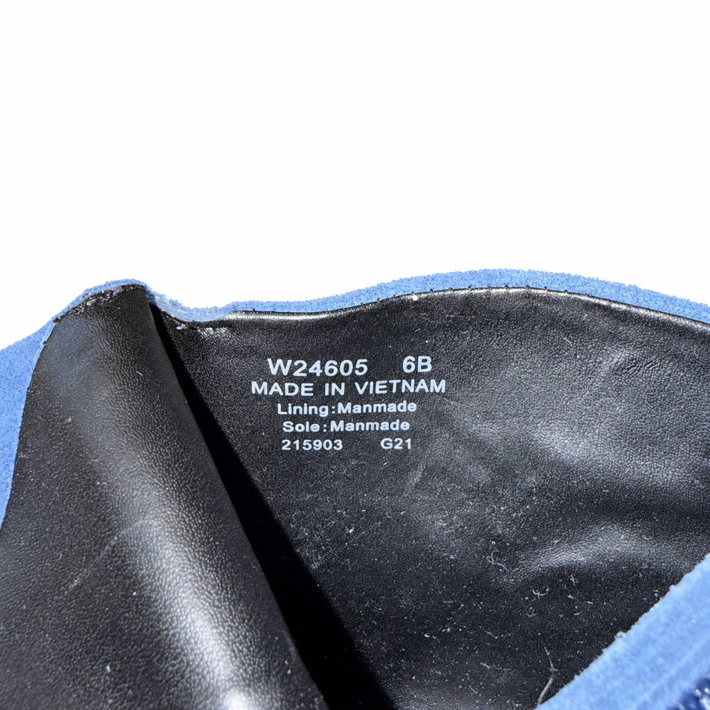 Cole Haan Viana 75 Blue Suede Pointed-Toe Shooties – Women’s 6B