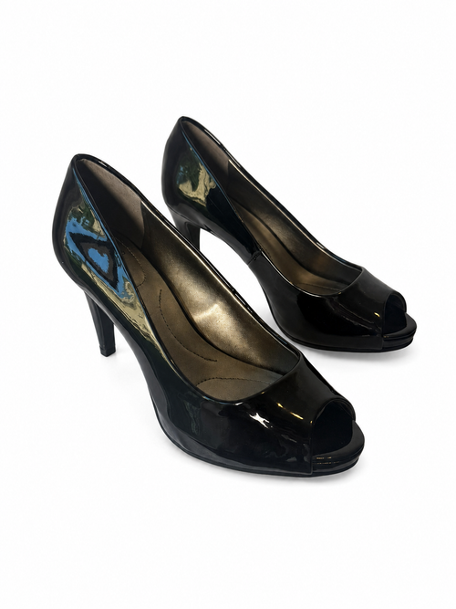 Bandolino Black Patent Leather Peep-Toe Pumps