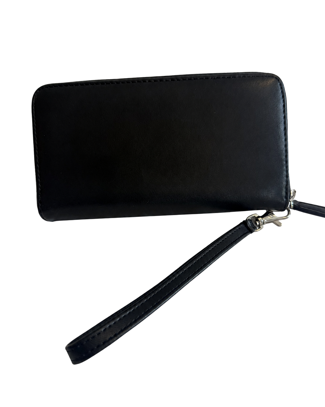 Christian Lacroix Black Zip-Around Wristlet Wallet with Removable Strap