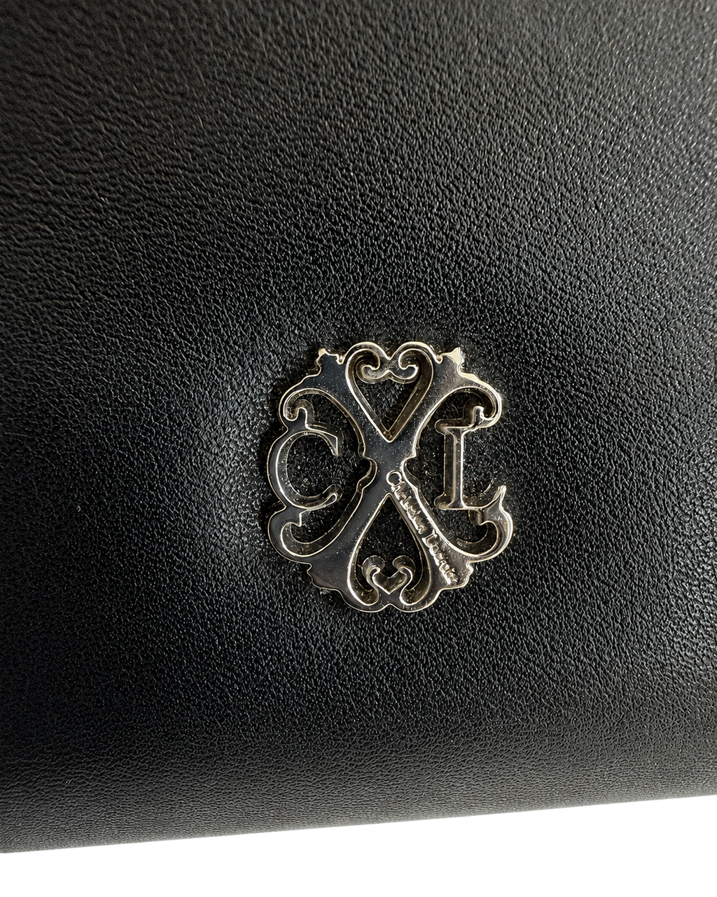 Christian Lacroix Black Zip-Around Wristlet Wallet with Removable Strap