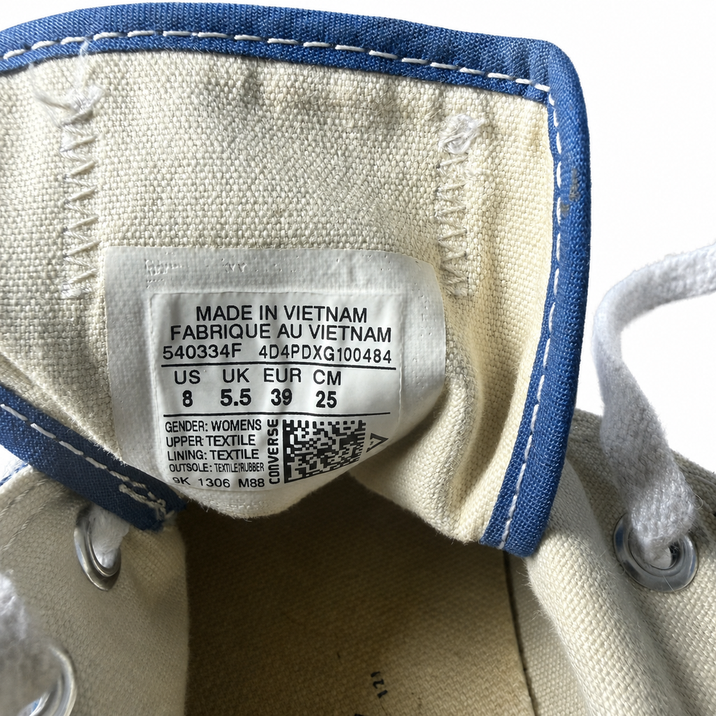 Converse Chuck Taylor All Star Blue Canvas Low-Top Sneakers – Women’s Size 8