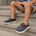 REEF Kids Cushion Coast Slip-On Shoes – Gray and Red | Youth Size 3