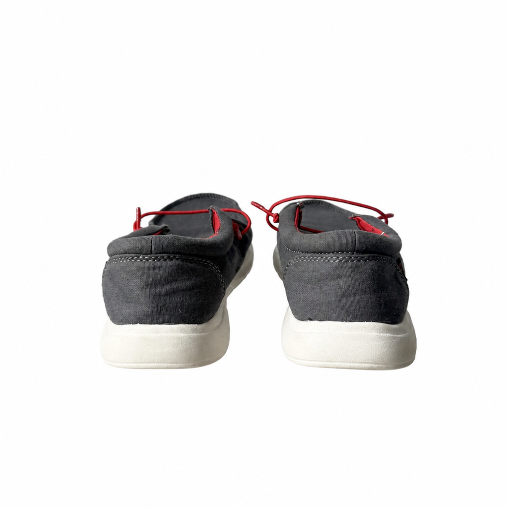 REEF Kids Cushion Coast Slip-On Shoes – Gray and Red | Youth Size 3