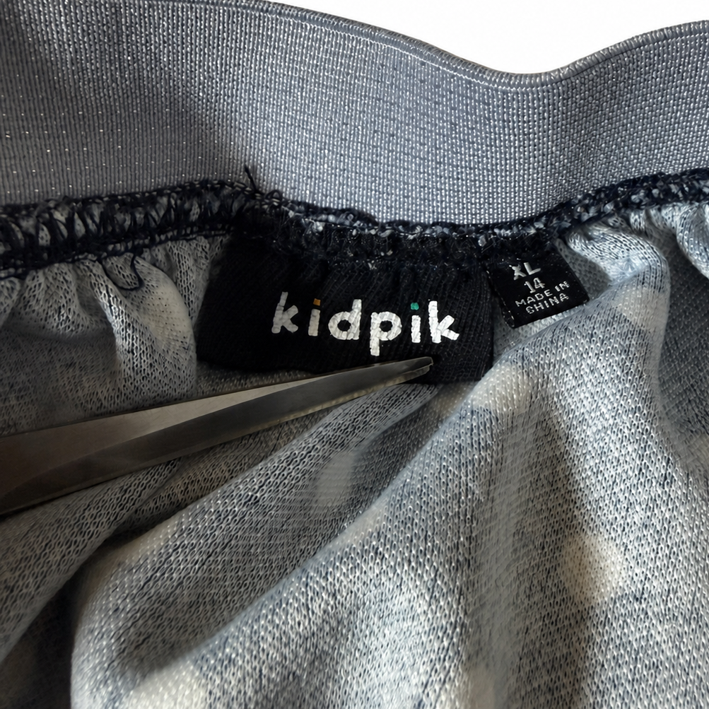 Kidpik Girls’ Navy Blue &amp; White Polka-Dot Skirt – XL 14
