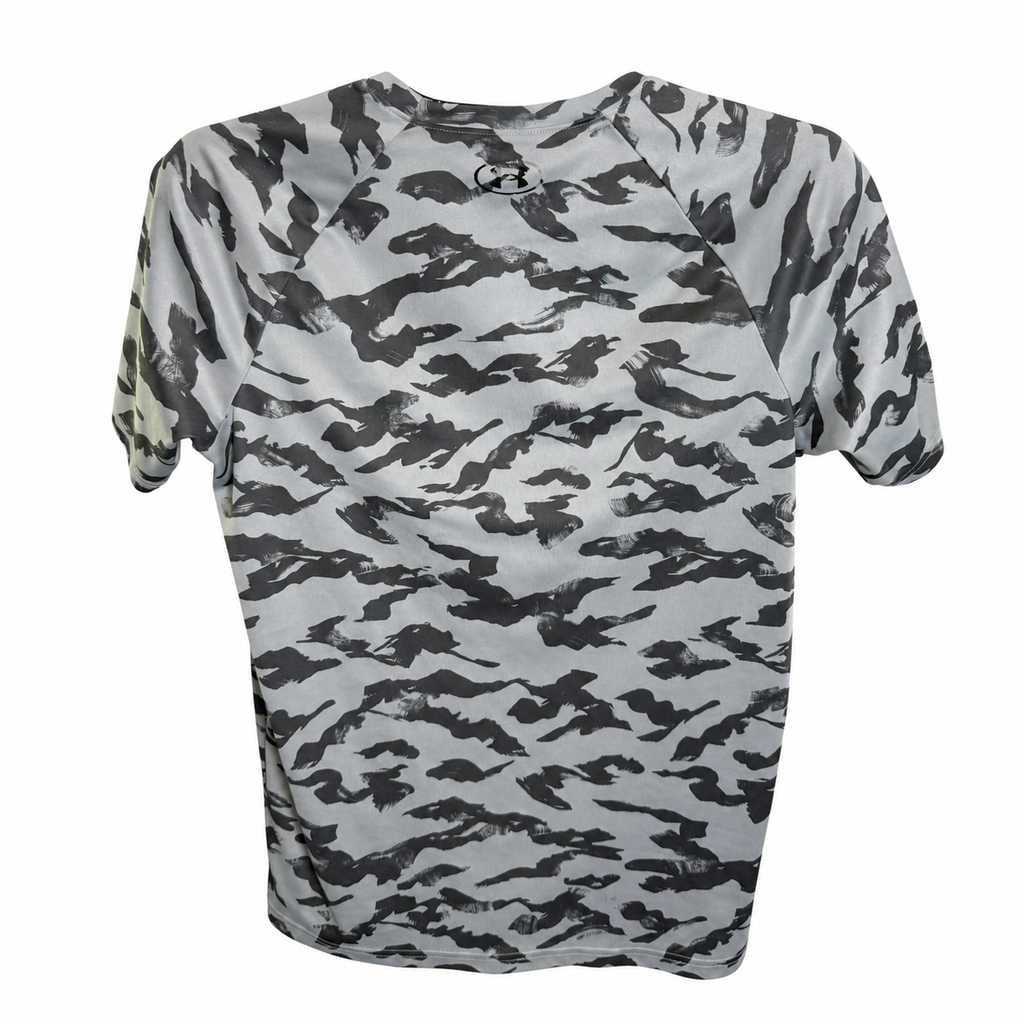Under Armour Boys' UA Tech Big Logo Camo Tee – Gray/Black | Size YXL