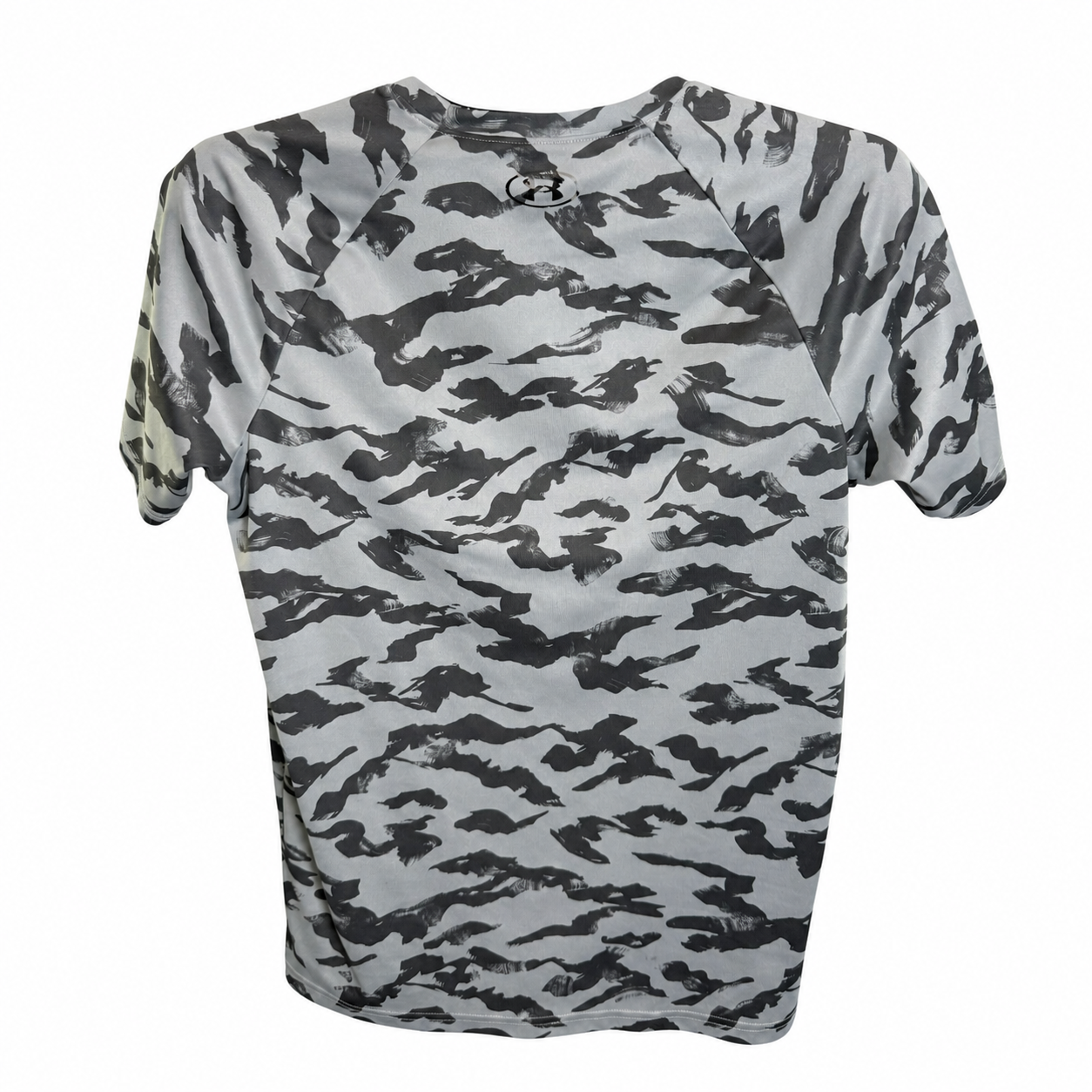 Under Armour Boys' UA Tech Big Logo Camo Tee – Gray/Black | Size YXL