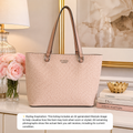 GUESS Los Angeles Blush Pink Signature Logo Tote Bag