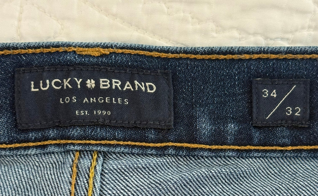 Lucky Brand 223 Straight Men's Jeans – Dark Wash Stretch Denim (34x32)
