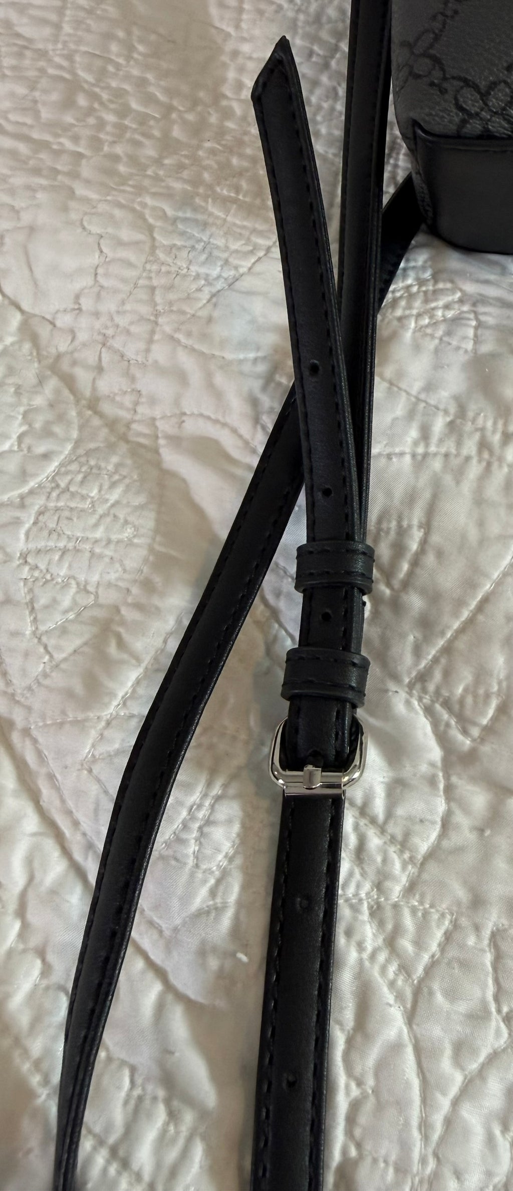 Nine West Gray Monogram Crossbody Bag