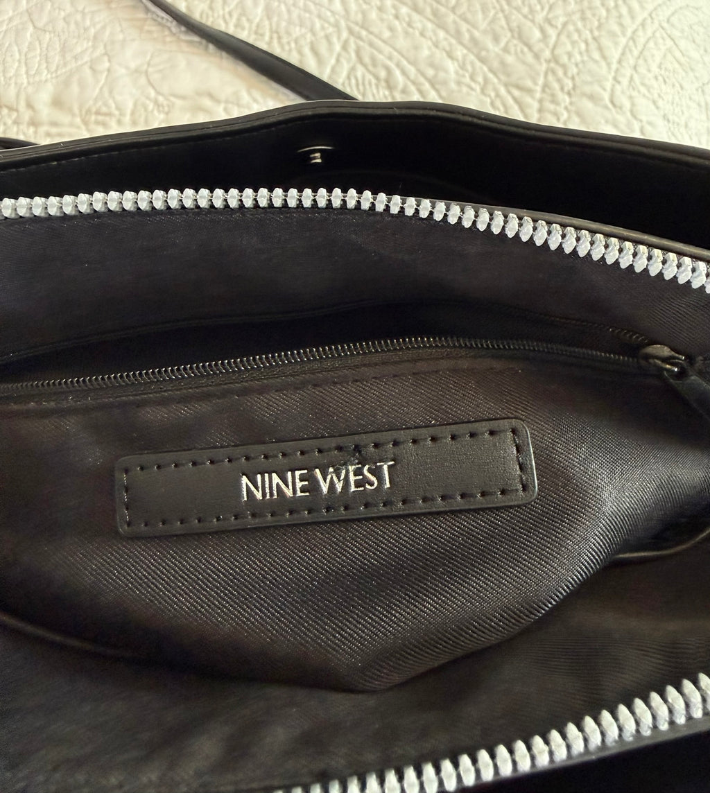 Nine West Gray Monogram Crossbody Bag