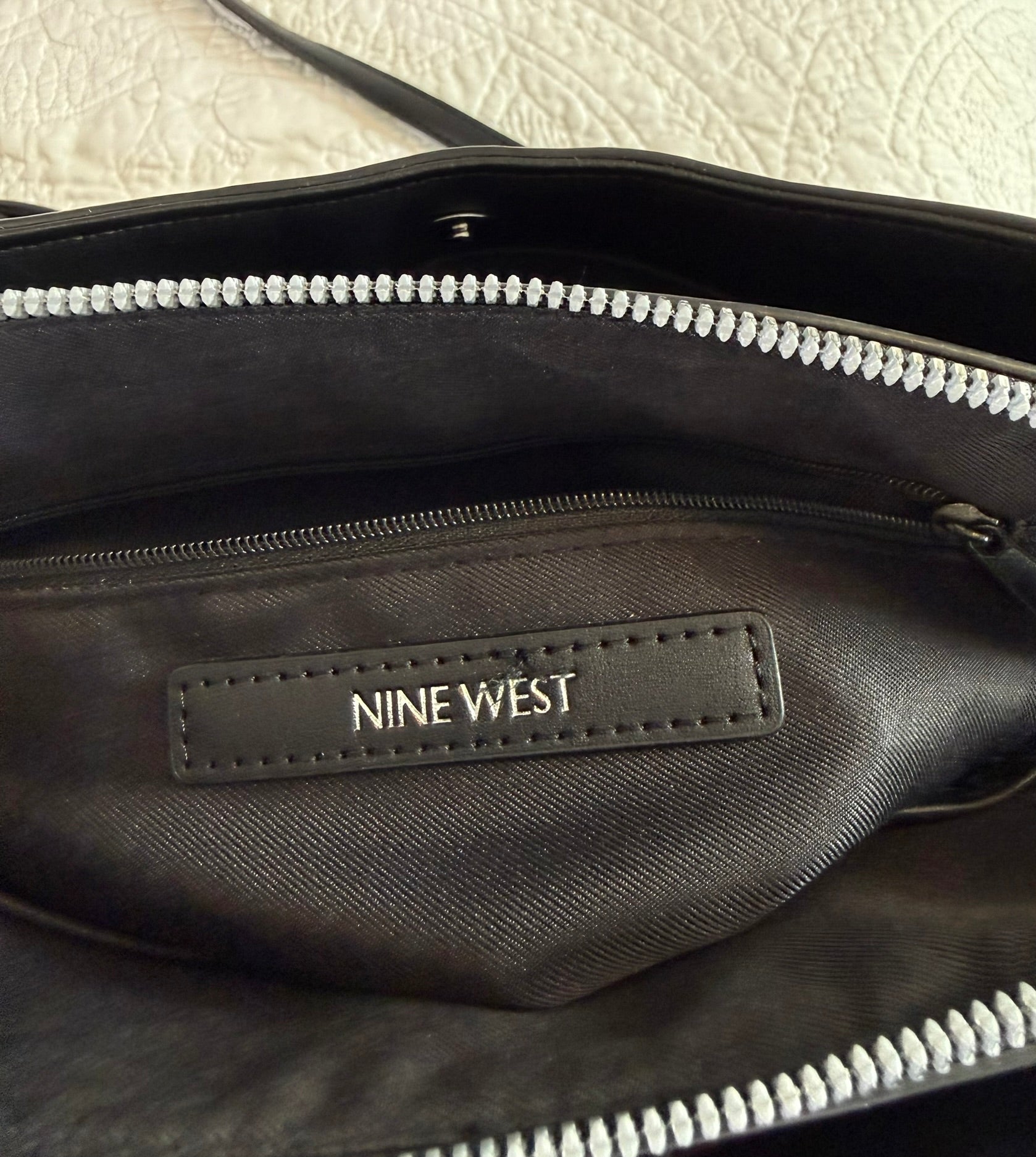 Nine West Gray Monogram Crossbody Bag