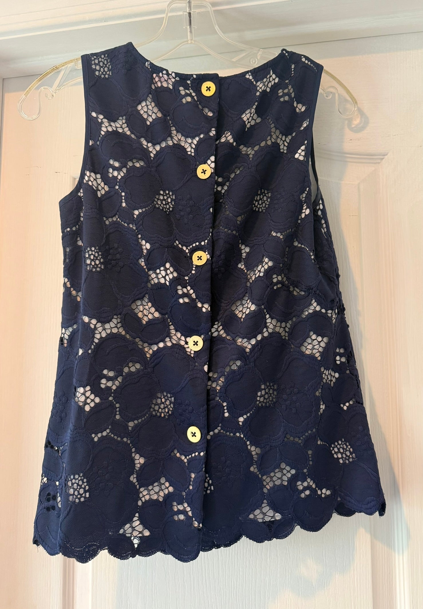 Lilly Pulitzer Navy Lace Sleeveless Top