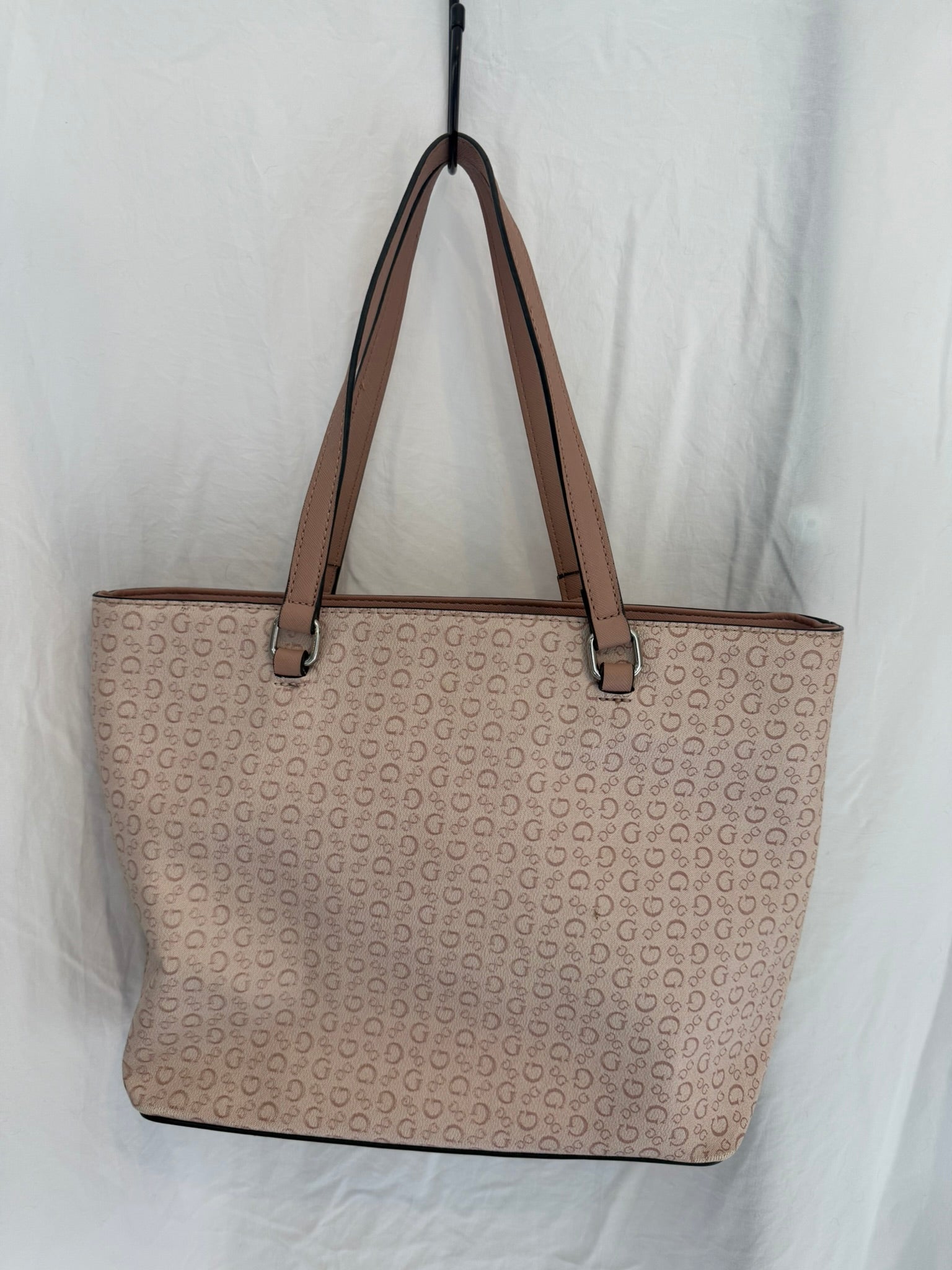 GUESS Los Angeles Blush Pink Signature Logo Tote Bag