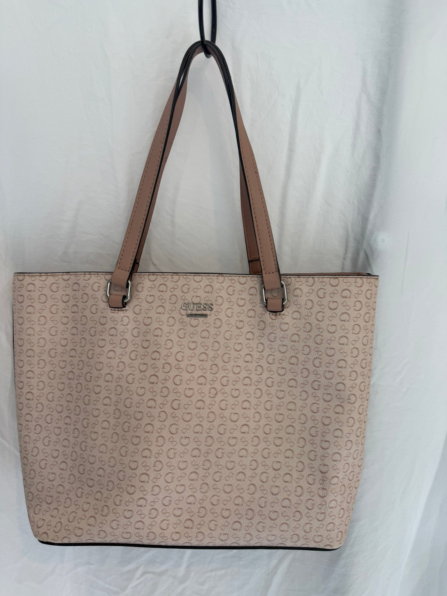 GUESS Los Angeles Blush Pink Signature Logo Tote Bag