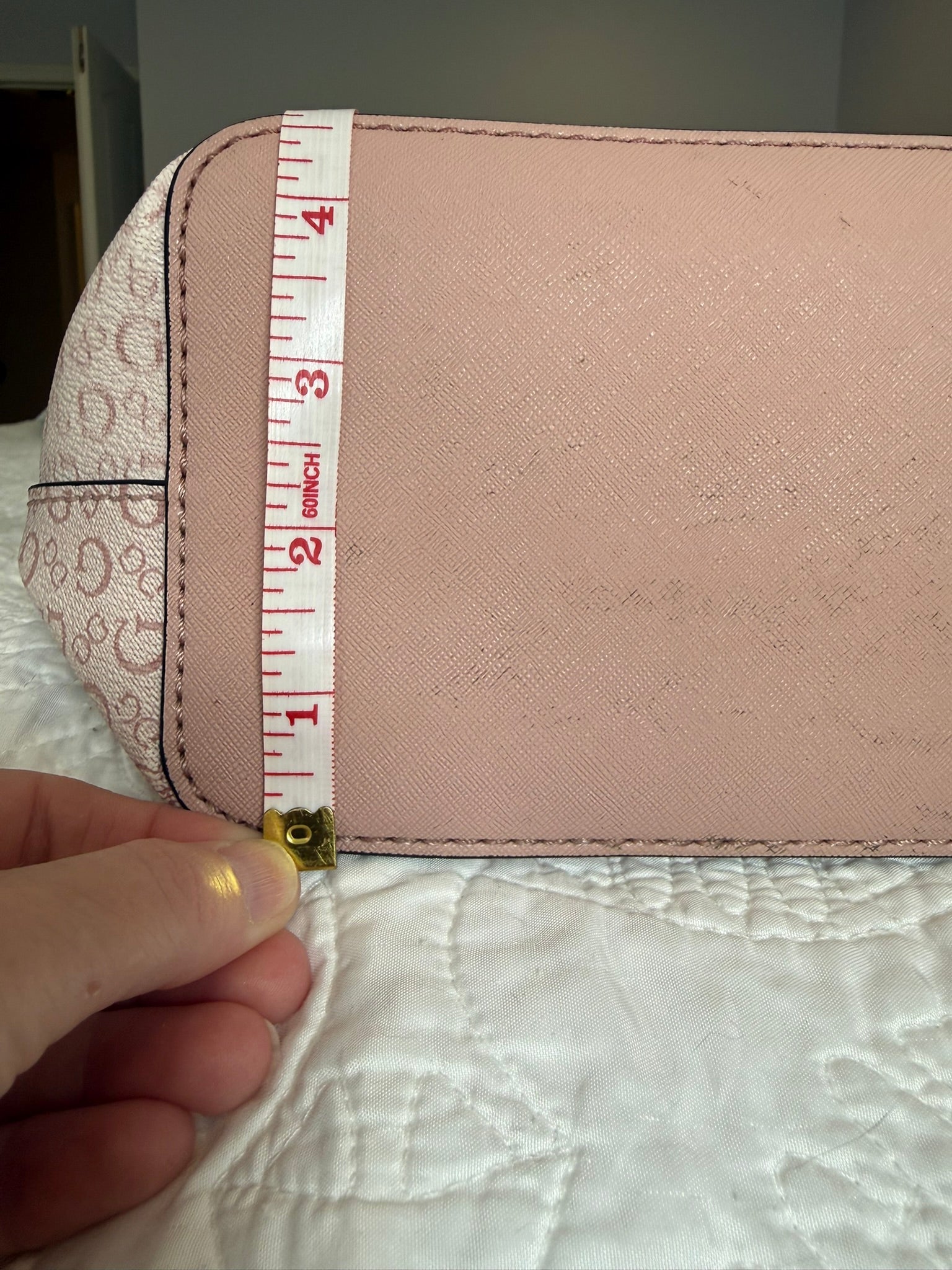 GUESS Los Angeles Blush Pink Signature Logo Tote Bag