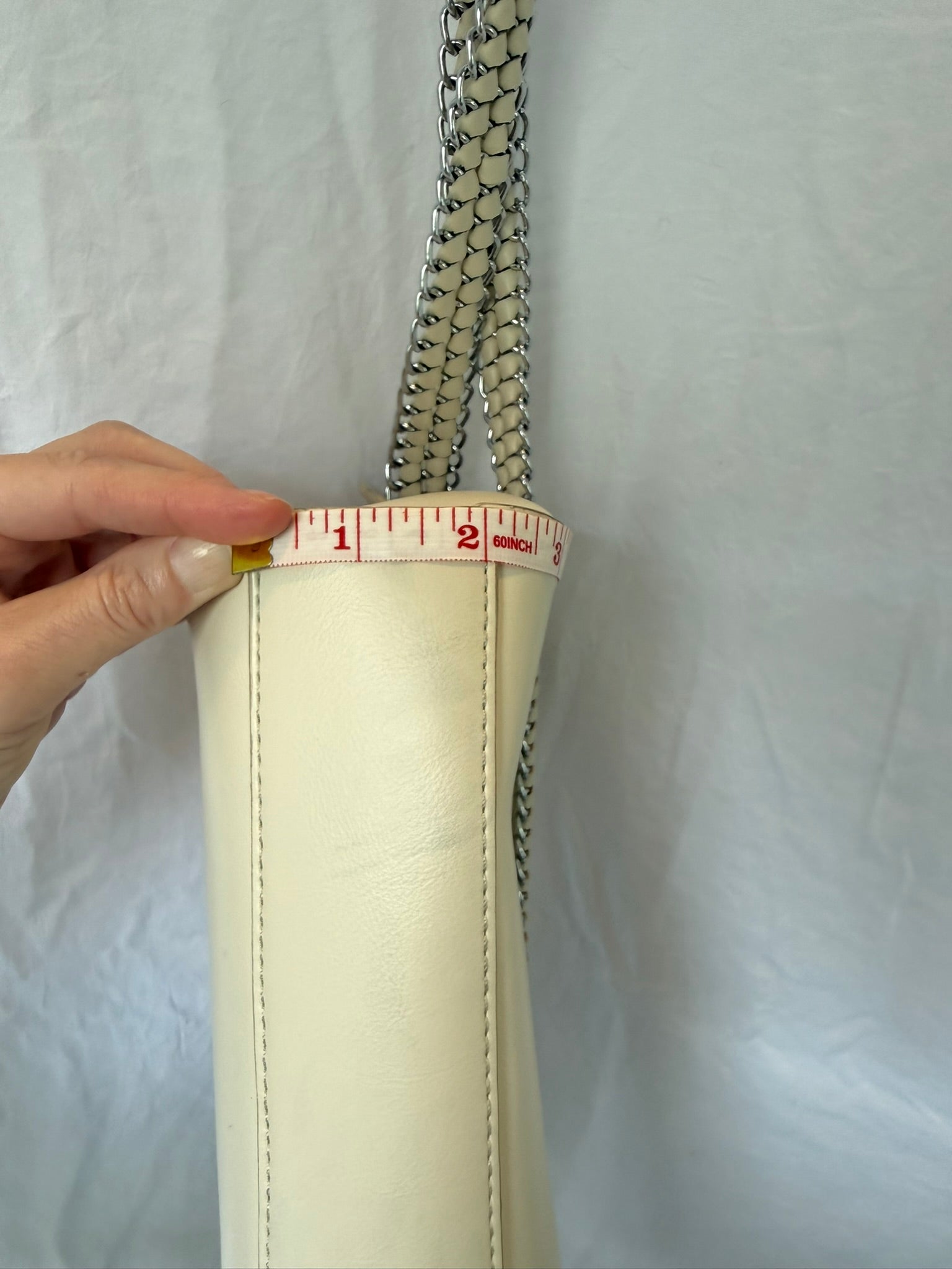 Rachel Zoe Ivory Chain Strap Shoulder Bag