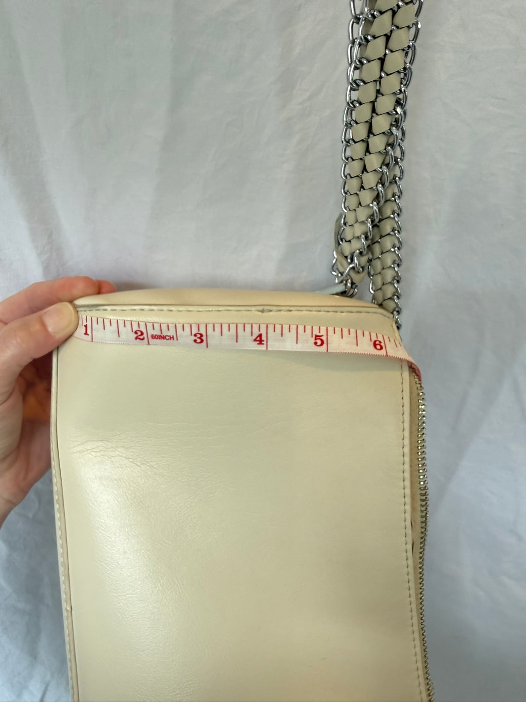 Rachel Zoe Ivory Chain Strap Shoulder Bag