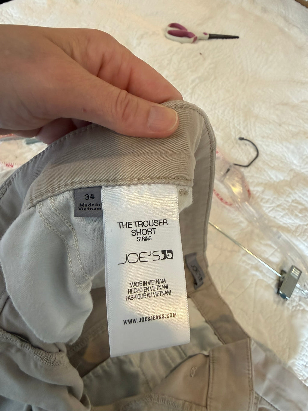 Joe's Jeans The Trouser Short String Men's Khaki Chino Shorts – Size 34
