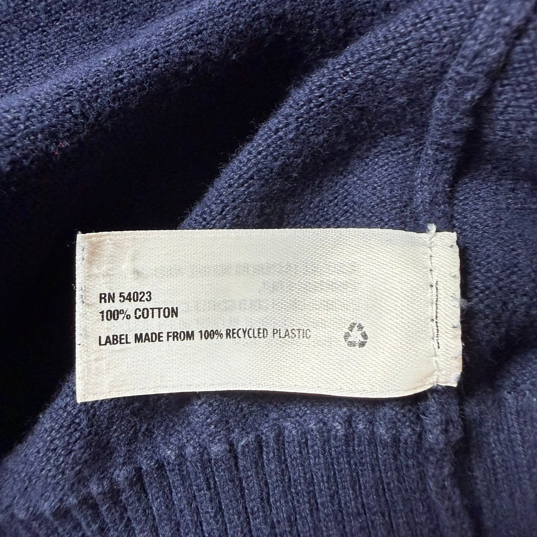 GAP Men's 100% Cotton Quarter-Zip Sweater – Navy Blue