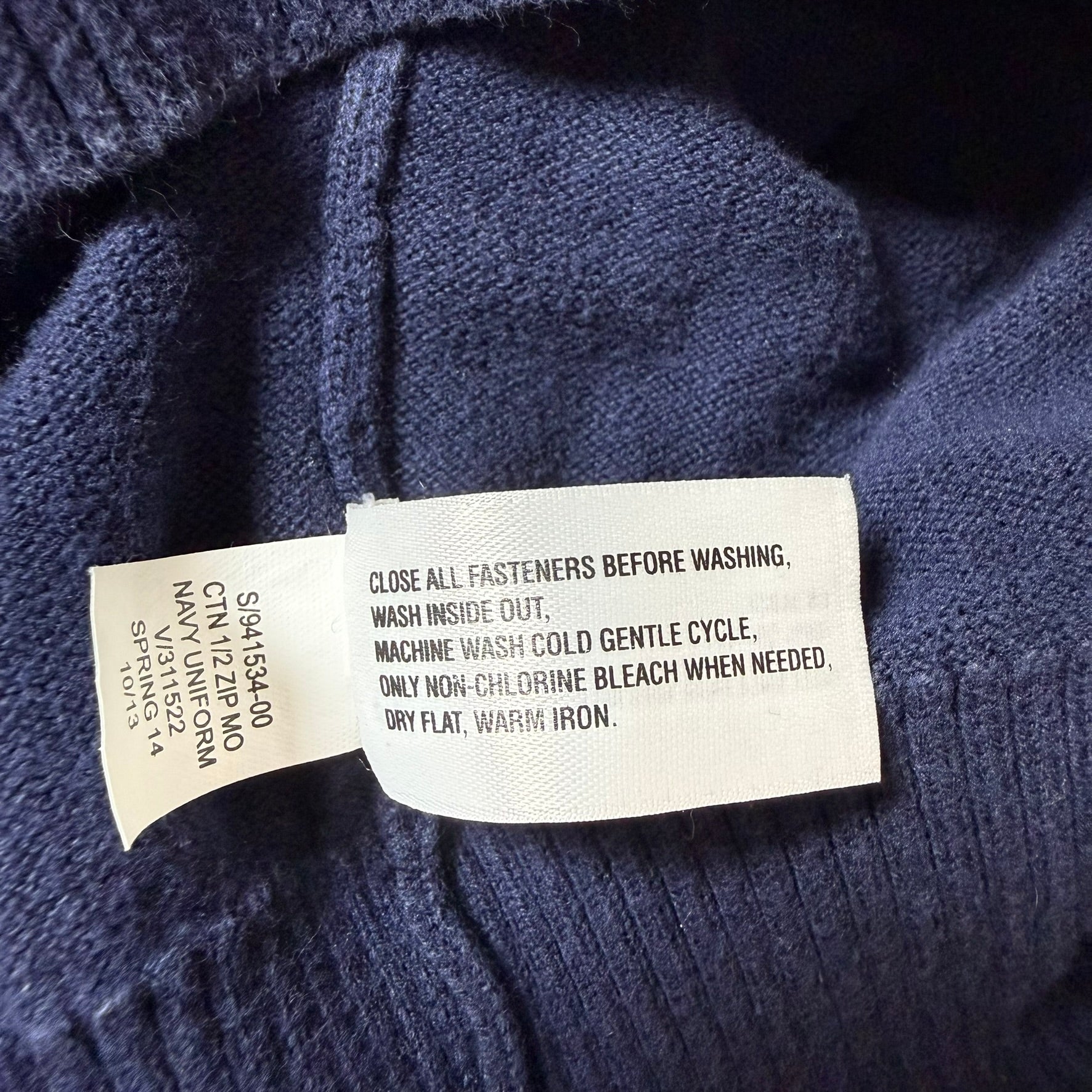 GAP Men's 100% Cotton Quarter-Zip Sweater – Navy Blue