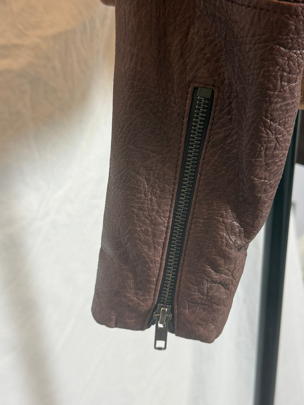 Theory Macha Juno Lamb Leather Moto Jacket – Women's Medium – Espresso Brown