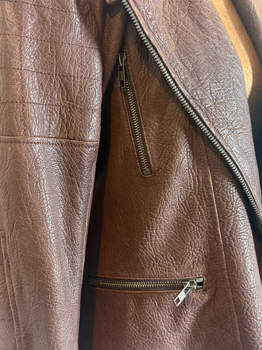 Theory Macha Juno Lamb Leather Moto Jacket – Women's Medium – Espresso Brown