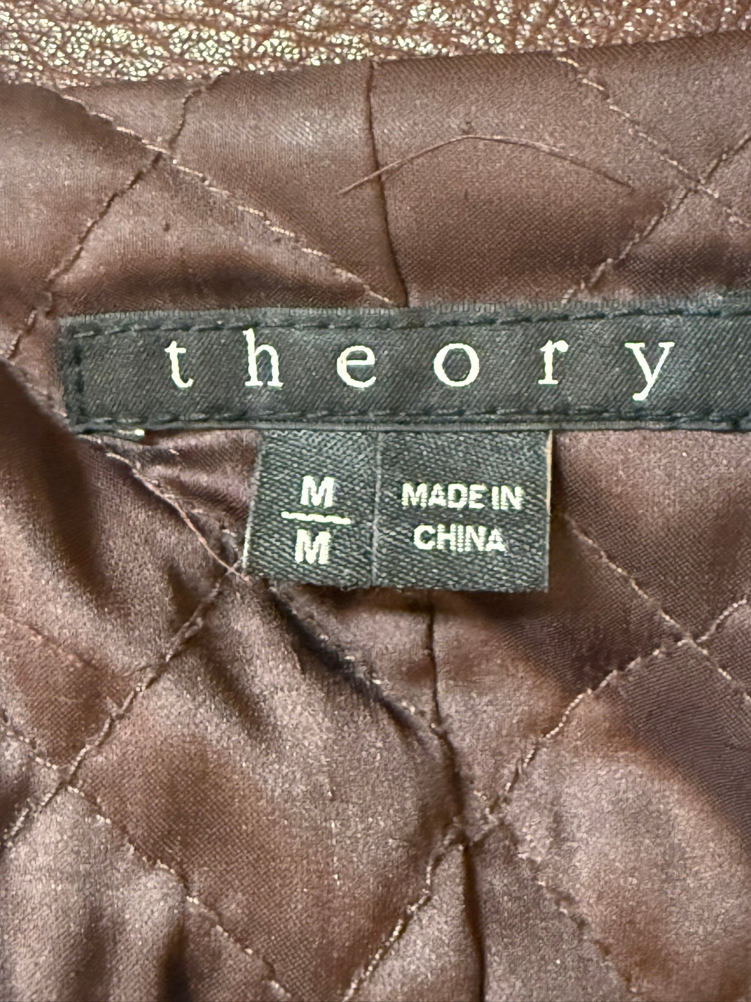Theory Macha Juno Lamb Leather Moto Jacket – Women's Medium – Espresso Brown