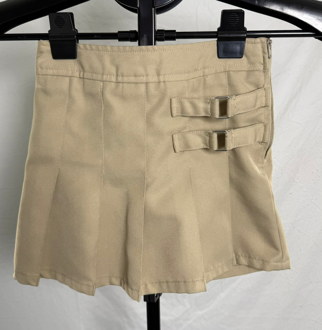 French Toast Girls' Khaki School Uniform Skort with Built-In Shorts – Size 5