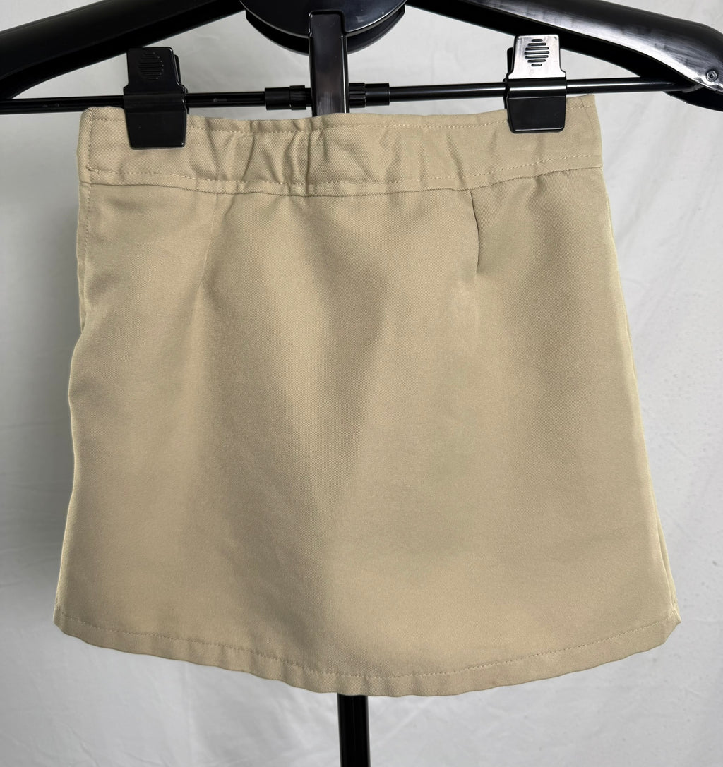French Toast Girls' Khaki School Uniform Skort with Built-In Shorts – Size 5