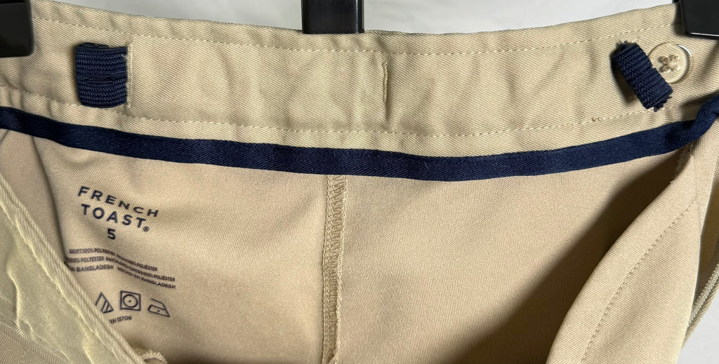 French Toast Girls' Khaki School Uniform Skort with Built-In Shorts – Size 5