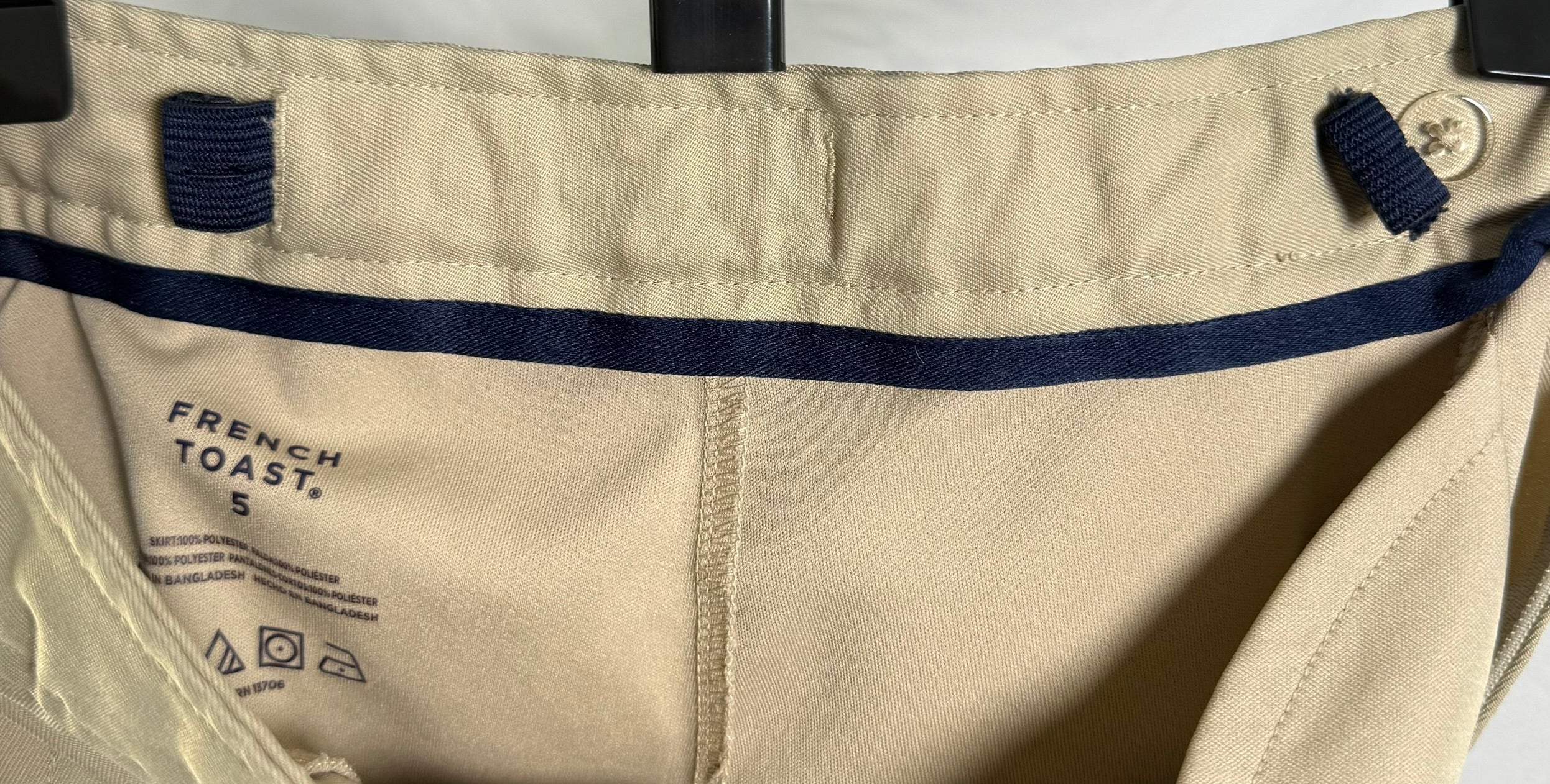 French Toast Girls' Khaki School Uniform Skort with Built-In Shorts – Size 5