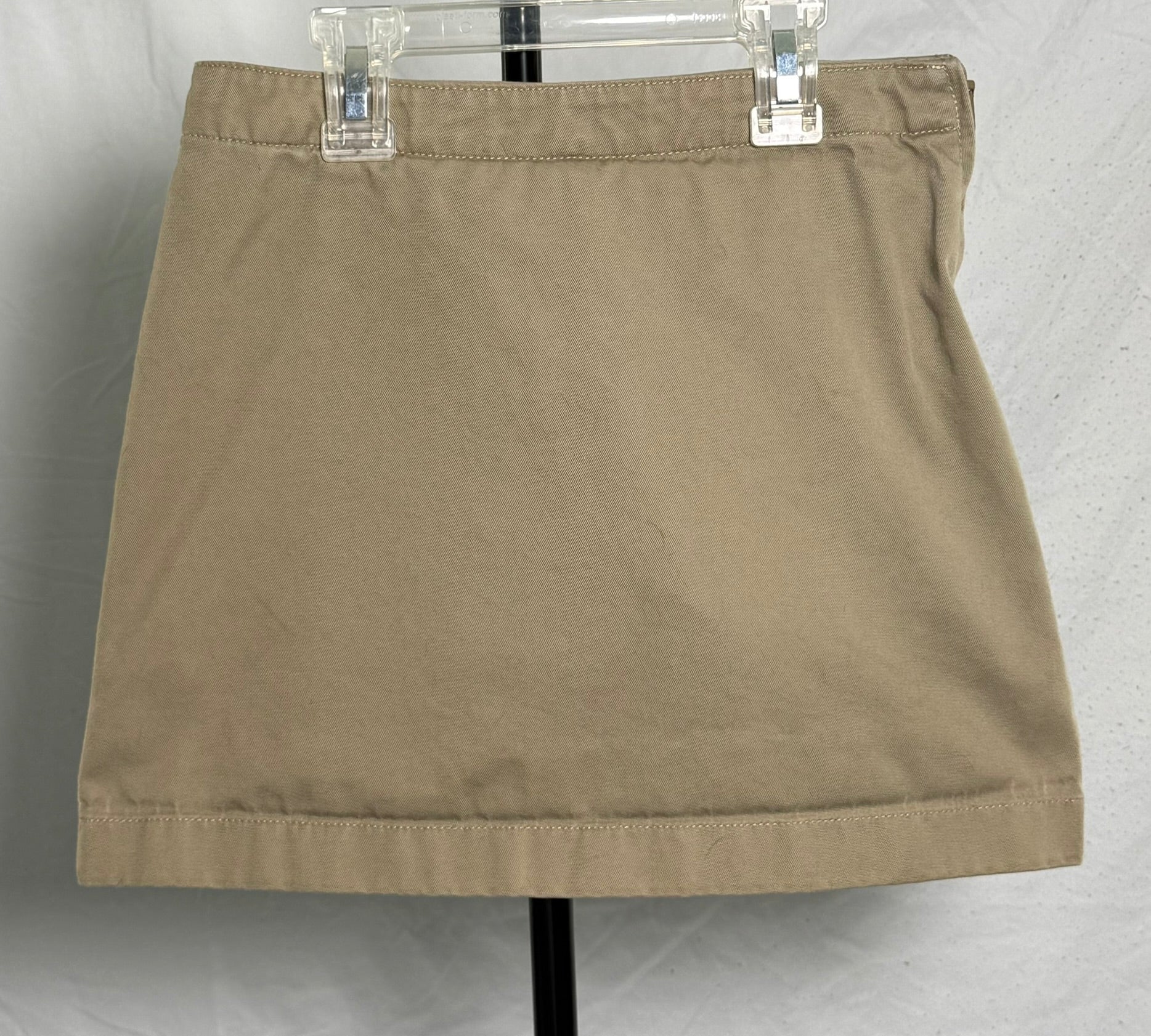 Lands' End Girls' Khaki School Uniform Skort with Built-In Shorts – Size 7
