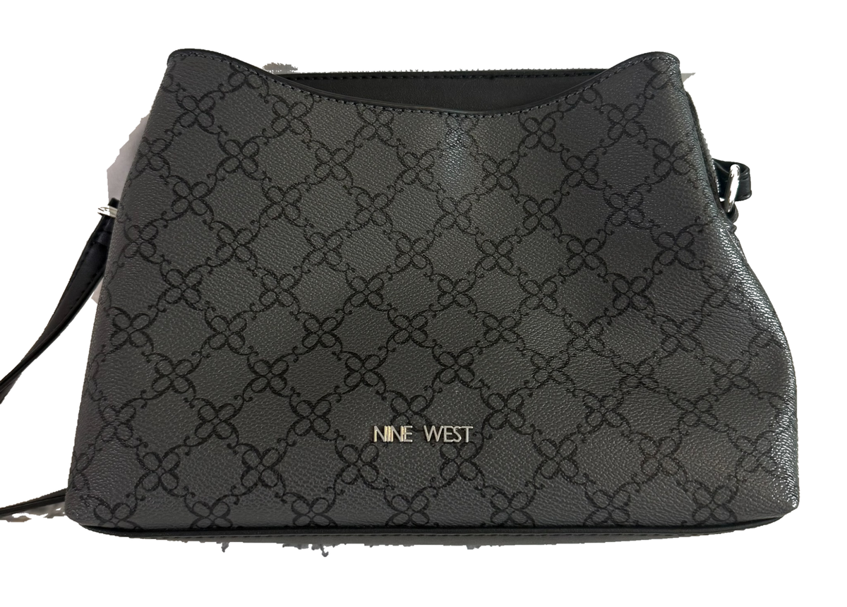 Nine West Black and Gray Crossbody Bag