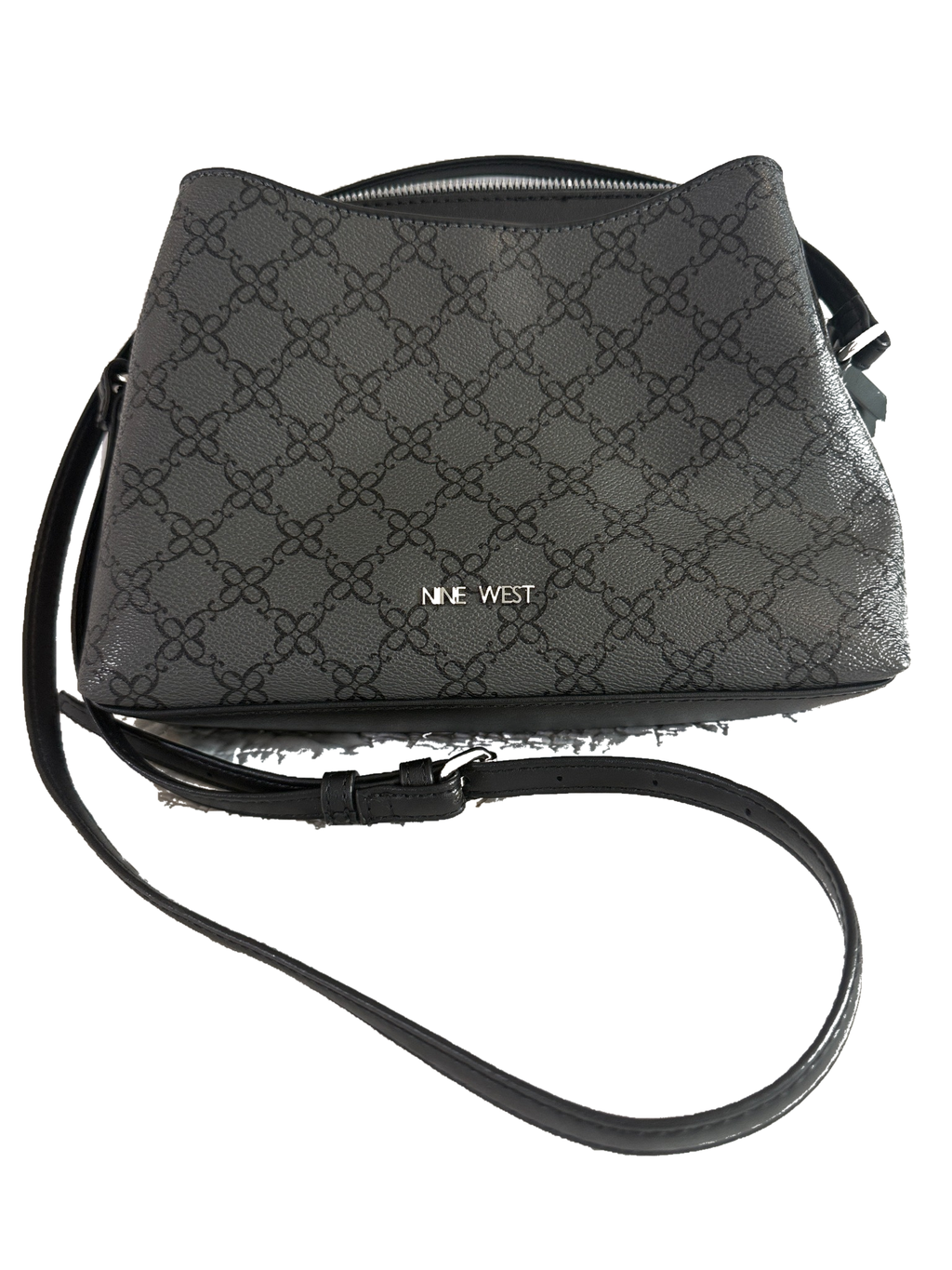 Nine West Black and Gray Crossbody Bag