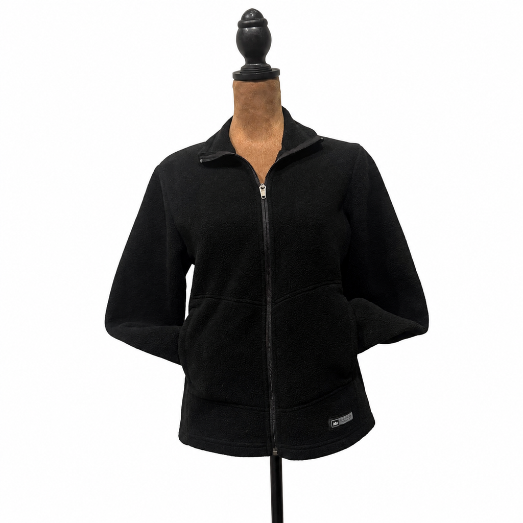 REI Women’s Full-Zip Fleece Jacket – Solid Black, Small