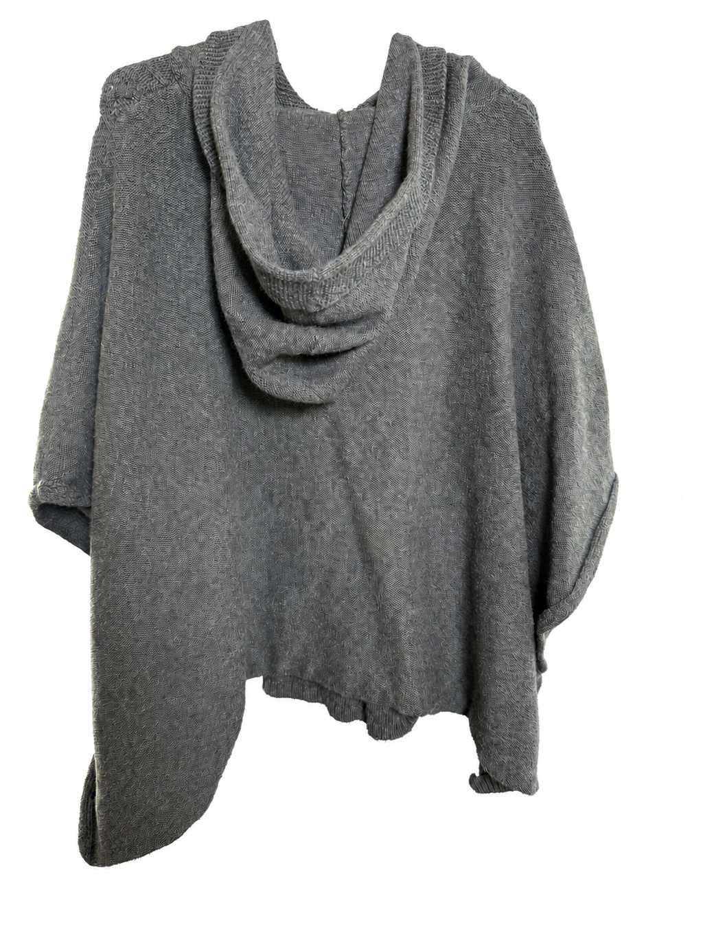Gap Kids Cable Knit Hooded Poncho Sweater - Charcoal Gray - Size Large (L)